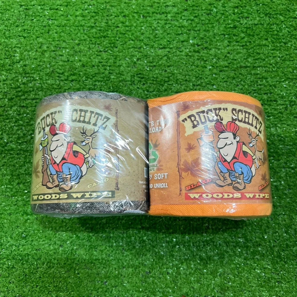 Vintage Y2K Camo Toilet Paper Hunting Fathers Day Gag Gift Camoflauge Orange